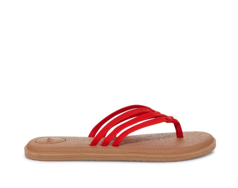 Pink Sanuk Yoga Salty Women's Sandals | 46MILHWKO